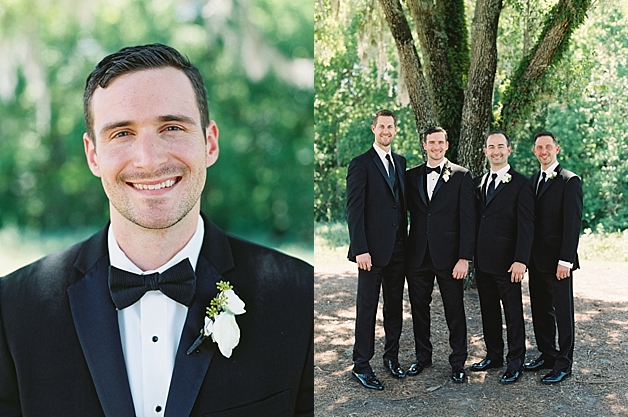 Portrait of the groom on his wedding day with his best man
