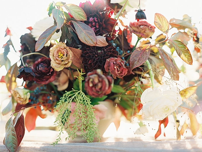fall floral wedding arrangement