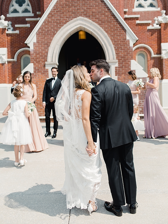 kiss as husband and wife | NYC Wedding Photographer | Beacon Roundhouse New York Wedding | photographed by Kt Crabb Photography
