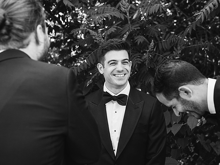 groom laughing at groomsmen's jokes | NYC Wedding Photographer | Beacon Roundhouse New York Wedding | photographed by Kt Crabb Photography