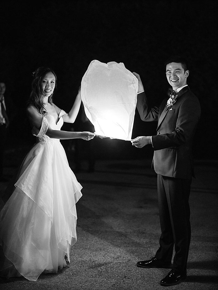 Japanese lantern wedding reception