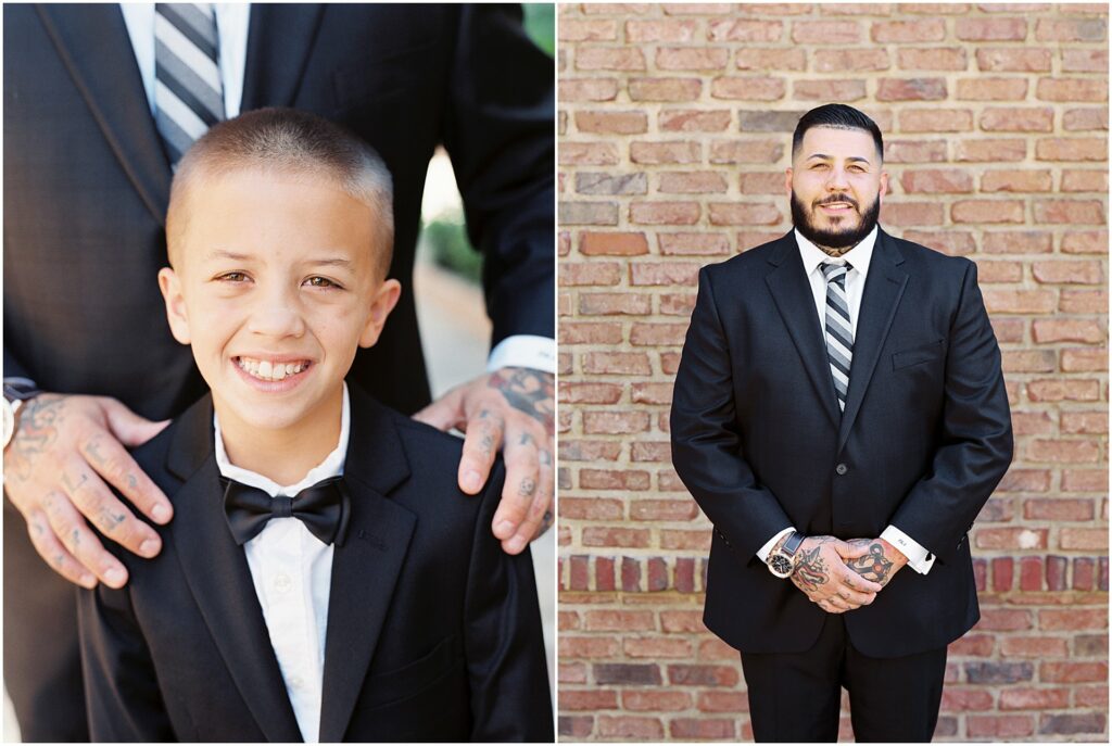 groom and son portraits at Bella Collina Orlando Wedding